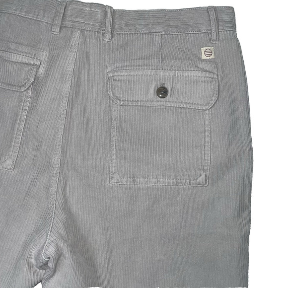 Marine Layer Utility Cord Shorts Mens 36 Light Grey Casual Stretch Pockets New - Picture 6 of 6